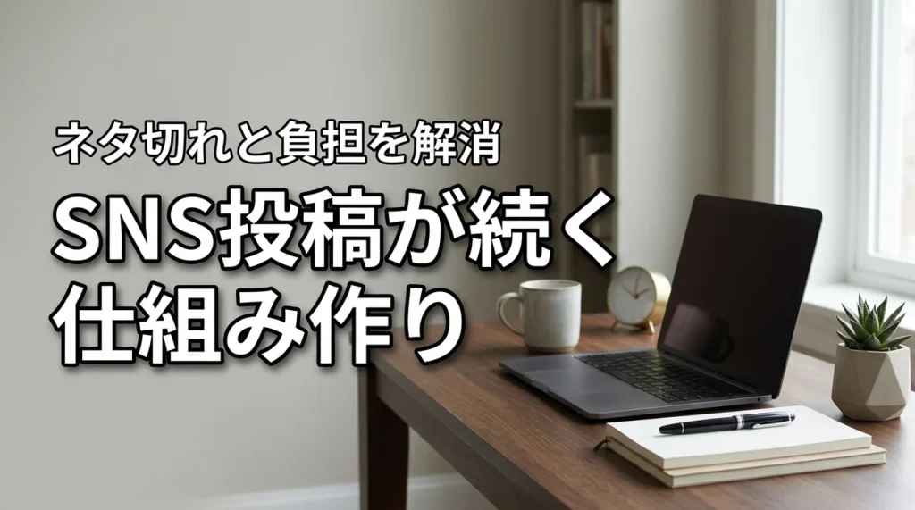 SNS投稿が続かない人必見！ネタ切れを防ぎツールで作業負担を減らす仕組み作り