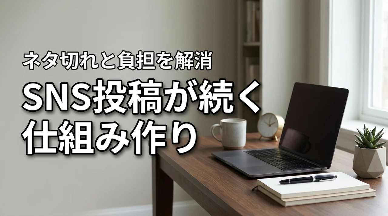 SNS投稿が続かない人必見！ネタ切れを防ぎツールで作業負担を減らす仕組み作り