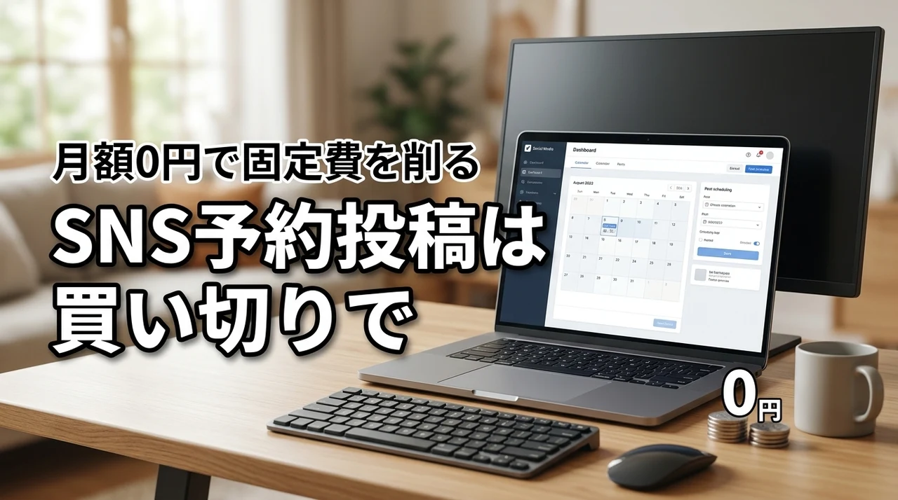 【月額0円】SNS予約投稿ツールを買い切りで導入して運用の固定費を削る