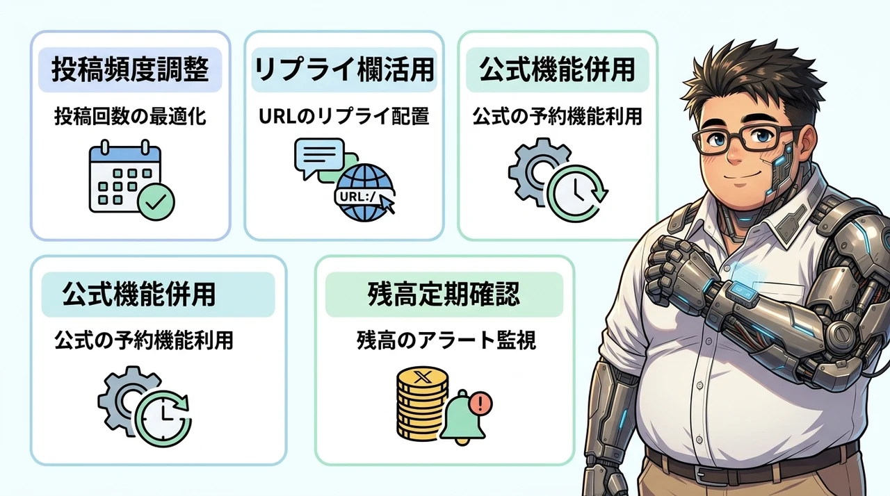 課金コストを抑えて自動投稿を運用するコツ